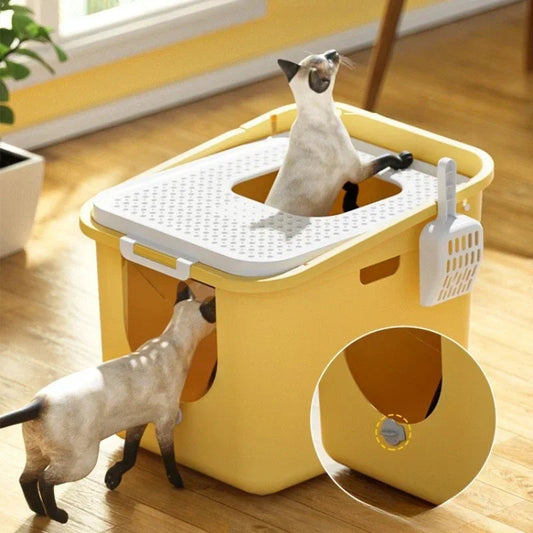 Cat Litter Box with Integrated Deodorizing Filter - My Meow Shop